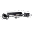 Balmoral package E - Outdoor Modular Aluminium and Teak Lounge Setting