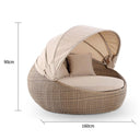Newport Outdoor Wicker Round Daybed with Canopy