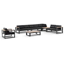 Balmoral package D - Outdoor Aluminium and Teak Lounge with Coffee Table
