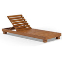 Santorini Aluminium Sun Lounge in Teak Look Finish