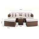 Noosa - In Half Round Wicker - 4 Pc Day Bed
