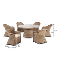 Plantation 6 Seater Dining Outdoor Wicker Setting