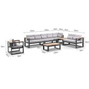 Balmoral package D - Outdoor Aluminium and Teak Lounge with Coffee Table
