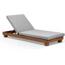 Santorini Aluminium Sun Lounge in Teak Look Finish