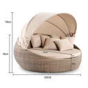 Large Newport - Wicker Outdoor Day Bed with Canopy