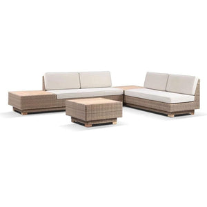 Acapulco Package A Outdoor Wicker and Teak Modular Lounge Setting