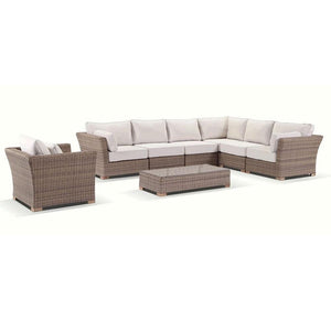 Coco Corner - With Arm Chair- Modular Outdoor Sofa  in Rattan Wicker