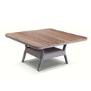 Low Dining 1.5m Square Teak Top Table