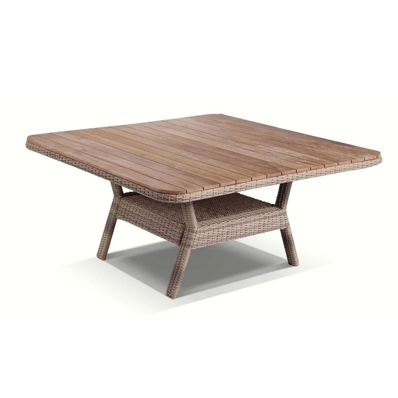 Low Dining Table 1.2m Square Teak Top