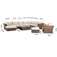 Coco Lounge - Package D - Huge Corner Chaise Lounge With Arm Chair