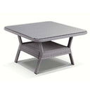 Low Dining Table 1.2m Square Glass Top