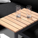 Balmoral Outdoor Aluminium and Teak Top Slide Under Side Table