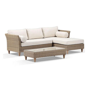 Carolina Outdoor Chaise Lounge with Arm Chair & Coffee Table