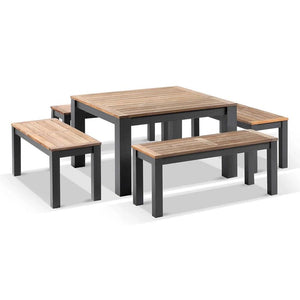 Balmoral Low Dining Coffee Table with 4 Bench Seats