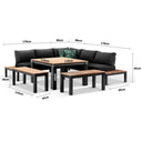 Nova Outdoor Charcoal Aluminium Lounge and Dining Setting