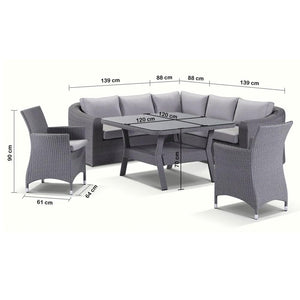 Subiaco 6 piece Lounge and Dining Setting