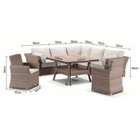 Coco 8 piece Lounge and Dining Setting