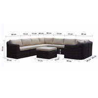 Subiaco Grand - Modular 9pc Outdoor Patio Lounge