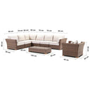 Coco Corner - With Arm Chair- Modular Outdoor Sofa  in Rattan Wicker