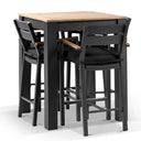 Balmoral 4 Seater Square Aluminium Bar Table with 4 Capri Bar stools