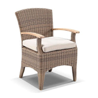 Sahara 8 Rectangle with Kai chairs in Half Round wicker