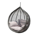 Oceana Outdoor Hanging Egg Chair in Slate Grey with Stand