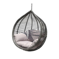 Oceana Outdoor Hanging Egg Chair in Slate Grey with Stand