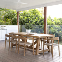 Watson Acacia Outdoor 2.5m Dining Set with 8 Kotara Chairs