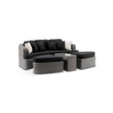 Noosa - In Half Round Wicker - 4 Pc Day Bed