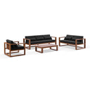 Santorini 3+2+1 with Coffee Table in Teak Timber Look Finish