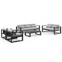 Santorini 3+2+1+1 Outdoor Aluminium Lounge Set with Coffee Table