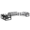 Santorini 3+2+1+1 Outdoor Aluminium Lounge Set with Coffee Table