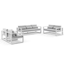 Santorini 3+2+1+1 Outdoor Aluminium Lounge Set with Coffee Table