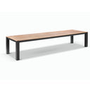Balmoral 3.55m Outdoor Teak Top Aluminium Table with 12 Malawi Chairs