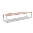 Balmoral 3.55m Outdoor Teak Top Aluminium Table with 12 Malawi Chairs