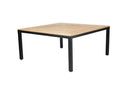 Sahara 8 Seater Square Teak Top Dining Table with Chairs