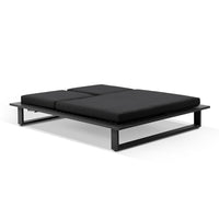 Arcadia Double Aluminium Sun Lounge in Charcoal