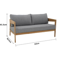 Caledonia 2+1+1 Outdoor Teak Timber Lounge Setting with Coffee Table