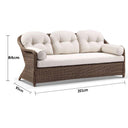 Plantation Outdoor Wicker 3 Seater Rattan Lounge