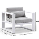 Santorini 1 Seater Outdoor Aluminium Lounge