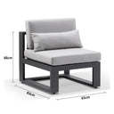 Santorini Single Modular Outdoor Aluminium Lounge