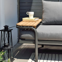 Geelong Outdoor Teak Timber and Aluminium Corner Lounge