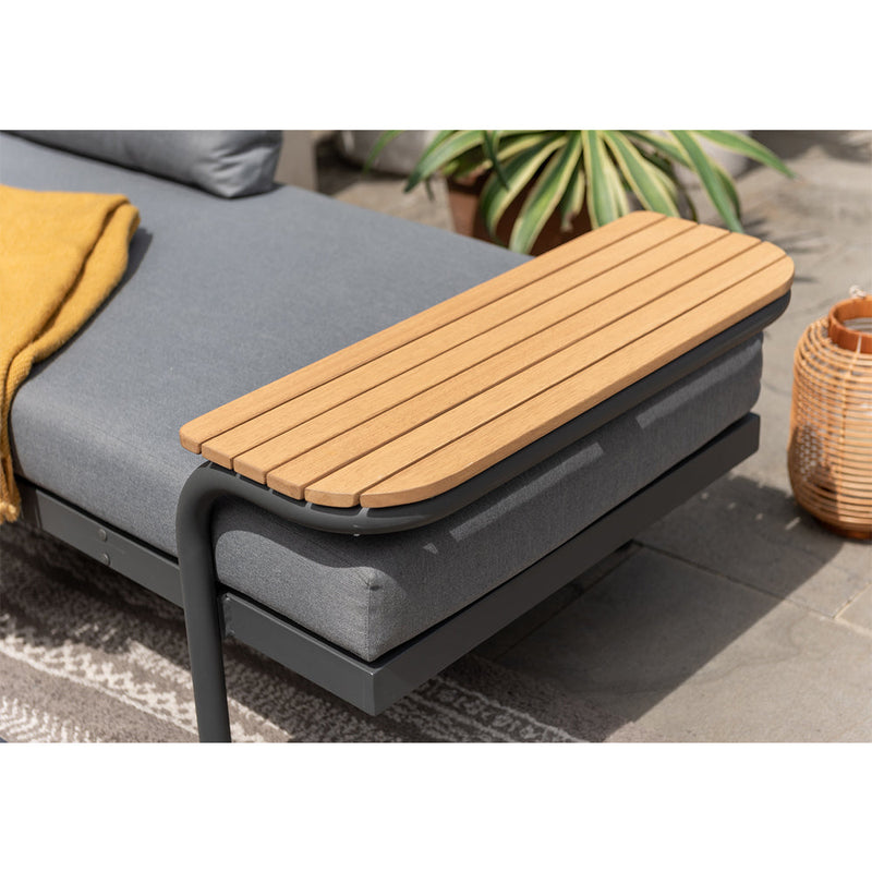 Geelong Outdoor Teak Timber and Aluminium Corner Lounge