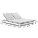 Santorini Aluminium Double Sun Lounge in White