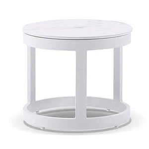 Hugo Outdoor Round Ceramic and Aluminium Side Table
