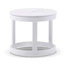 Hugo Outdoor Round Ceramic and Aluminium Coffee Table Set