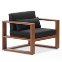 Santorini 3+2+1+1 Outdoor Aluminium Lounge Set with Coffee Table in Teak Timber Look Finish