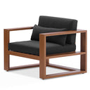 Santorini 3+2+1+1 Outdoor Aluminium Lounge Set with Coffee Table in Teak Timber Look Finish