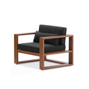 Santorini 1 Seater Outdoor Aluminium Arm Chair in Teak