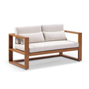 Santorini 2 Seater Outdoor Aluminium Lounge In Teak